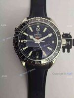 Copy Swiss Omega Seamaster Planet Ocean GMT Watch Black Rubber